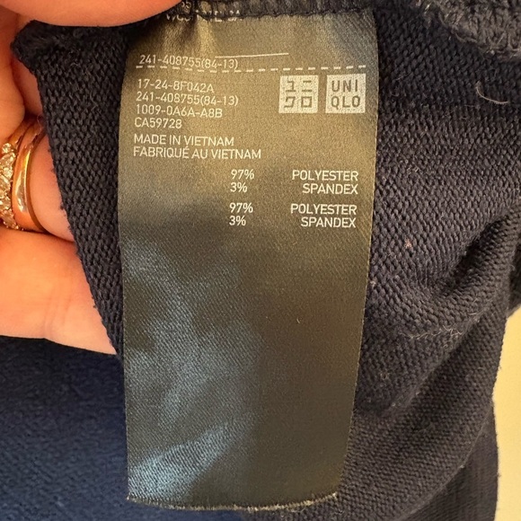 Uniqlo Navy Blue Cowl Neck Sweater size L - Picture 10 of 10